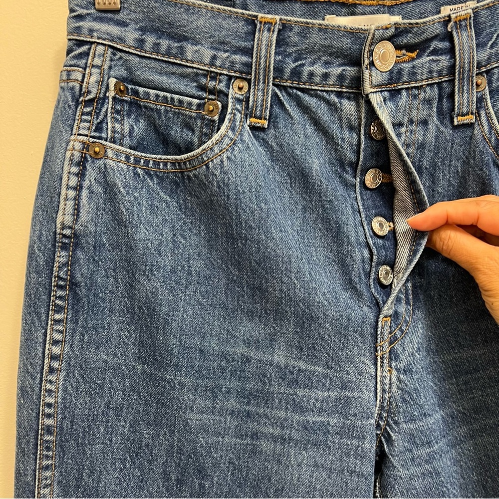 Re/Done Originals Jean High Rise Straight Leg Denim Size 28 - Picture 7 of 11